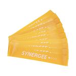 Synergee 10 Pack Mini Band Resistance Loop Exercise Bands Yellow Light Resistance