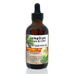 Peppermint Black Castor oil – Jamaican Mango & Lime – fast absorbing, nourishing natural oil, moisturizes dry flaky scalp & softens skin - relieves itching, repair & prevent breakage 4 oz