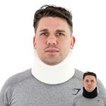 Solace Bracing Perfect Fit Neck Support (2 Colours) - British Made & NHS Supplied Stabilising Neck Collar - #1 Cervical Neck Brace for Pain & Pressure Relief Day or Night - White, Size 7 (19" x 2.5")