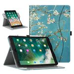 FINTIE Case Compatible with iPad Air 3rd Generation (2019)/iPad Pro 10.5 inch (2017)-[360 Degree Rotating] Smart Protective Stand Cover with Pocket & Pencil Holder, Auto Sleep/Wake, Blossom