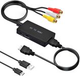 Amtake RCA to HDMI Converter,AV to HDMI Adapter,RCA to HDMI Composite Audio Video Converter for PS1, PS2, PS3, STB, Xbox, VHS, VCR,Black-Ray DVD Players…