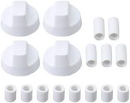 BQLZR White Generic Design Stove/Oven Control Knob with 12 Adapters Pack of 4