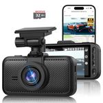 Miofive Car Camera 4K Resolution, 5G WiFi & Bluetooth, GPS Dash Cam, 3" IPS Screen, G-sensor, Night Vision, Loop Recording, HDR, App Control, and Supports up to 512GB with a Free 32GB Card included