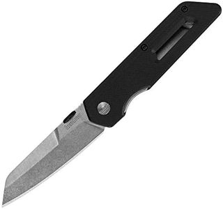 Kershaw Mixtape Pocketknife; 3.1 Inch 8Cr13MoV Stonewashed Stainless Steel Reverse Tanto Blade, Glass Filled Nylon Handle, Manual Opening, Liner Lock and Thumb Disk (2050), Black, Normal