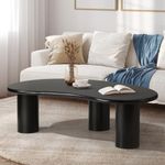 Oikiture Black Coffee Table 120 x 5