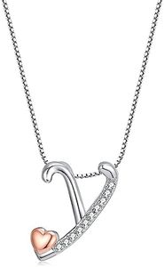 FLNEOO Initial Necklaces for Women - 14K Silver Letter Necklace for Teen Girls, Cute Name Necklace Dainty Gifts for Girls Jewelry Cute Idea Christmas Jewelry Gifts for Women Girls