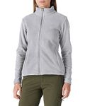 Outdoor Ventures Womens Fleece Jackets Ladies Lightweight Warm Full Zip Coat Soft Outerwear Running Jacket With 4 Large Pockets Light Grey L