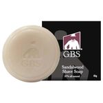 GBS Men's Sandalwood Shaving Soap 97% All Natural Enriched with Shea Butter and Glycerin, Creates Rich Lather Form, 3 Oz Pack of 1(1 Sandalwood Round Shaving Soap) Pack of 1