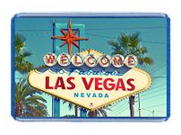 Las Vegas - Postcard Style Design - 7cm x 4.5cm - Novelty Tourism Fridge Magnet.