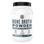 Bone Broth Powder, Pure Grass-Fed Beef Bone Broth Protein Powder with Protein [21g per Serving] and Collagen [16g per Serving]. Keto, Paleo, Dairy Free, Non-GM, 907g