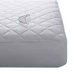 Queens Land Home Extra Deep Fully Fitted WaterproofAnti Allergy Quilted Mattress Protector in Size Single,Small Double,Double,King & Super King (Single)