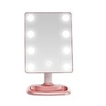 MyLadyMagic Lighted Makeup Mirror Vanity Mirror with 8pcs big bulb lights(Rose Gold)