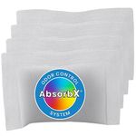 iTouchless AbsorbX Deodorizers Absorbs, Natural Activated Carbon, Biodegradable, for use with 8 Gallon and Larger Trash Cans Compartment, 4-Pack Odor Filter