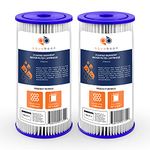 Aquaboon 5 Micron 10" Pleated Sediment Water Filter Replacement Cartridge | Whole House Sediment Filtration | Compatible with FXHSC, ECP5-BB, FM-BB-10-5, CP5-BBS, 255490-43, HDC3001, 2-Pack