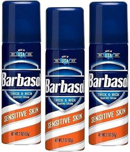 Barbasol Shave Cream Sensitive Skin Travel size 2 oz (Pack of 3)