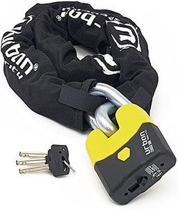 URBAN U8K120 Chaine Antivol pour Moto SRA Homologué, Haute Sécurité, Acier Trempé ø15mm, Double Verrouillage, Serrure Anti-Crochetage, 120cm pour Fixation dans Garage Moto ou Velo Électrique