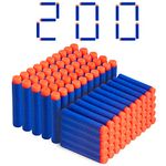 200pcs 7.2cm Refill Foam Darts Bullet Compatible with Nerf Strike Elite Series Blasters, Ammo Pack Replacement Soft EVA Foam Dartsn Children Kid Toy Gun for Target Practice Games Sports Outdoor, Blue