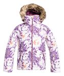 Roxy Girls' American Pie Girl Jacket, Bright White Lovely Day (Wbb1), 16
