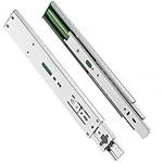 GTV H45 Drawer Runners Full Extension Drawer Runners 45.3 x 500 mm Strong Galvanised Steel Soft-Close Rail System Telescopic Ball Guide Maximum Load 30 kg 1 Set = 2 Pieces