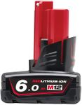 Milwaukee M12B6 M12 6.0Ah Redlithium-ION Extended Capacity Battery