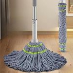 Xmart India Microfiber Twist Mop with Squeeze Handle | Floor Cleaning Mop Stick with Super Absorbent Head | Easy Wringer Spin Mop for Tiles | Durable Floor Cleaner for Home Kitchen Bathroom