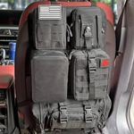 MAIKER Universal Tactical Seat Back Organizer with 5 Detachable Molle Pouch（1 PVC Waterproof Bag ）Fits for All Vehicles