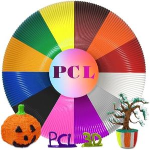 Sunfuny 3D Pen PCL Filament Refill, 3D Printer 1.75mm PCL Filaments Pack of 12 Multi Colors, Each Color 10 Feet Total 120 Feet Lengths,High-Precision Diameter,Non Toxic, No Clog,Gift for Kid,Halloween