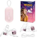 Concert Ear Plugs, 2 Pairs Reusable high Fidelity Musician Ear Plugs for Concerts Loud Music-Noise Reduction Ear Protection earplugs for Rave, Festival, Music, Tinnitus Relief 23dB (Rose Gold)