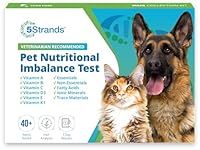 5Strands Pet Nutrition Deficiency Test, 40 Vitamins and Minerals Tested, at Home Dog or Cat Hair Sample Collection Kit, Results in 7 Days, Works for All Ages and Breeds - Supplements, Diet