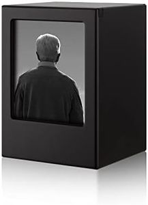 Cuodia:Wooden Urns for Ashes Adult Male,Urns for Human Ashes Black with Photo The Perfect Resting Place for Our Beloved Ones. Holds Up to 200 Cubic Inches of Ashes