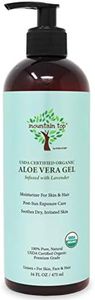 MOUNTAIN TOP Organic Aloe Vera Gel (16 fl oz / 473 mL) USDA Certified 100% Pure & Natural - For Extremely Dry & Itchy Skin