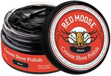 Premium Boot and Shoe Cream Polish - Made in the USA - Red Moose, Black, Medium