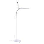 Daylight DuoPro Floor - New - 6,000K, 2,090 Lux at 30cm, Double Shade, 4 Brightness Levels, Flexible Arm, Energy Efficient, Perfect for Salons, Eyelash, Eyebrow, Tattooing, White
