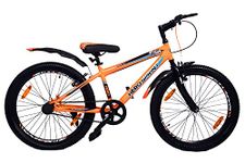 Hero Cycles Sprint Attitude Rigid 24T Single Speed Mountain Bike Cycle For Unisex, Frame Size - 15 inch, Steel (Orange)