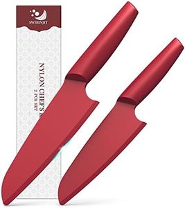 SWIBINJIT Nylon Knife | Plastic Knife Safe for Kids | 2 Piece set 11” and 9” | Nylon Knife Set for Cutting Fruits, Veggies and Bread | kids Nylon Knife for Nonstick Pans