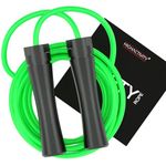 High Activity- Adjustable Heavy Jump Rope for Men, Women & Children - Heavy Skipping Rope for Exercise Weighted Jump Rope Tangle Free Jumping Rope (10 Feet, Neon Green)