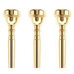 3 Pack Trumpet Mouthpiece 7C 5C 3C Trumpet Mouthpiece Set Compatible with Yamaha Bach Conn King Standard Trumpets for Beginners and Professional Players, Gold