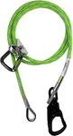 Steel Core Flip Line for Tree Climbing, 1/2 in x 10 ft - USA Made, The Vine All-in-One Flipline Kit with Aluminum Swivel Eye Snap Hook, Arborist Equipment Positioning Lanyard for Climbing Trees