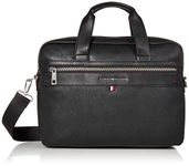 Tommy Hilfiger Men's Leo Briefcase, Black, One Size