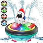 Baby Bath Toys for Toddlers, CRIOLPO Spray Water Toy Rotation Baby Light up Bath Toys, Automatic Induction Sprinkler Shower Toys with LED, Bathtub Pool Bath Toys Gift for 1 2 3 4 5 Year Old Boys Girls