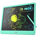 Kidopire LCD Writing Tablet for Kids, 15 Inch Large Screen Doodle Board Drawing Writing Tablet Board, Educational Toddler Toys Birthday Gift School Office Notes for 3-12+ Year Old Girls Boys, Green