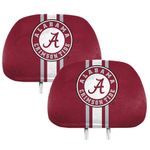 NCAA Alabama Crimson Tide Full-Print Head Rest Covers, 2-Pack