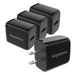 【18W USB Charger 4-Pack】 Gigastone 18W USB Charger Type-A Wall Charger, Qualcomm Certified QC3.0, Compatible with iPhone15/14 iPad,Galaxy, LG, HTC, Nexus, Qi Wireless Charge Pad