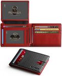 RUNBOX Red Men's Wallets Slim Rfid 