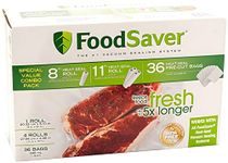 FoodSaver Special Value Vacuum Seal Combo Pack 1-8"Roll; 4-11"Rolls; 36 Pre-Cut Bags