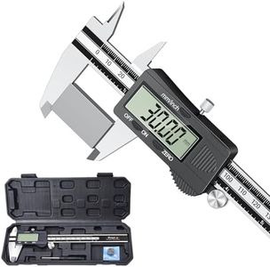 Digital Vernier Caliper, Preciva 150mm Electronic Precision Calipers Measuring Tool with LCD Screen, Micrometer Stainless Steel with Mm/Inch Conversion, Splash Resistant, Silver and Black