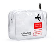 TSA Approved Clear Travel Toiletry Bag | Quart Sized with Zipper | Airport Airline Compliant Bag | Carry-On Luggage Travel Backpack for Liquids/Bottles| Men's/Women's 3-1-1 Kit +10 Travel Hacks EBOOK (clear)