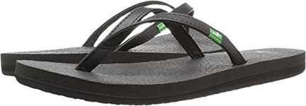 Sanuk Women's Yoga Spree 4 Flip Flop, Black, 7 UK
