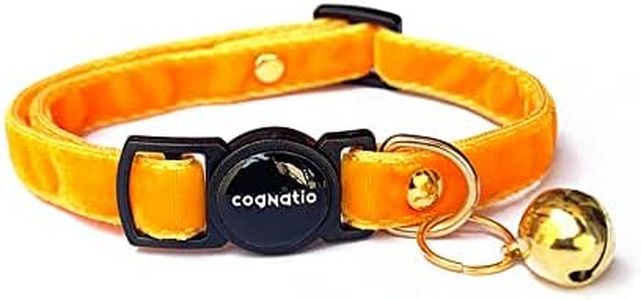 Cognatio Safety Quick Release Cat Collars,Double Velvet with Bell Available in a Range Colors,Perfect for Your Kitty