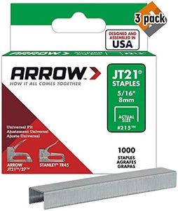 Arrow Fastener 215 Genuine JT21/T27 5/16-Inch Staples, 1,000-Pack - 3 Pack